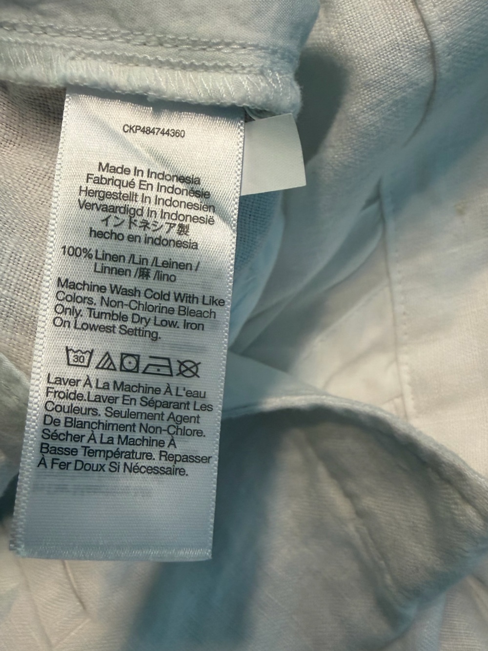 MADEWELL Clean Button-Tab shorts 100% Linen High Rise 6 Eyelet White NR095 $68 - Picture 10 of 10